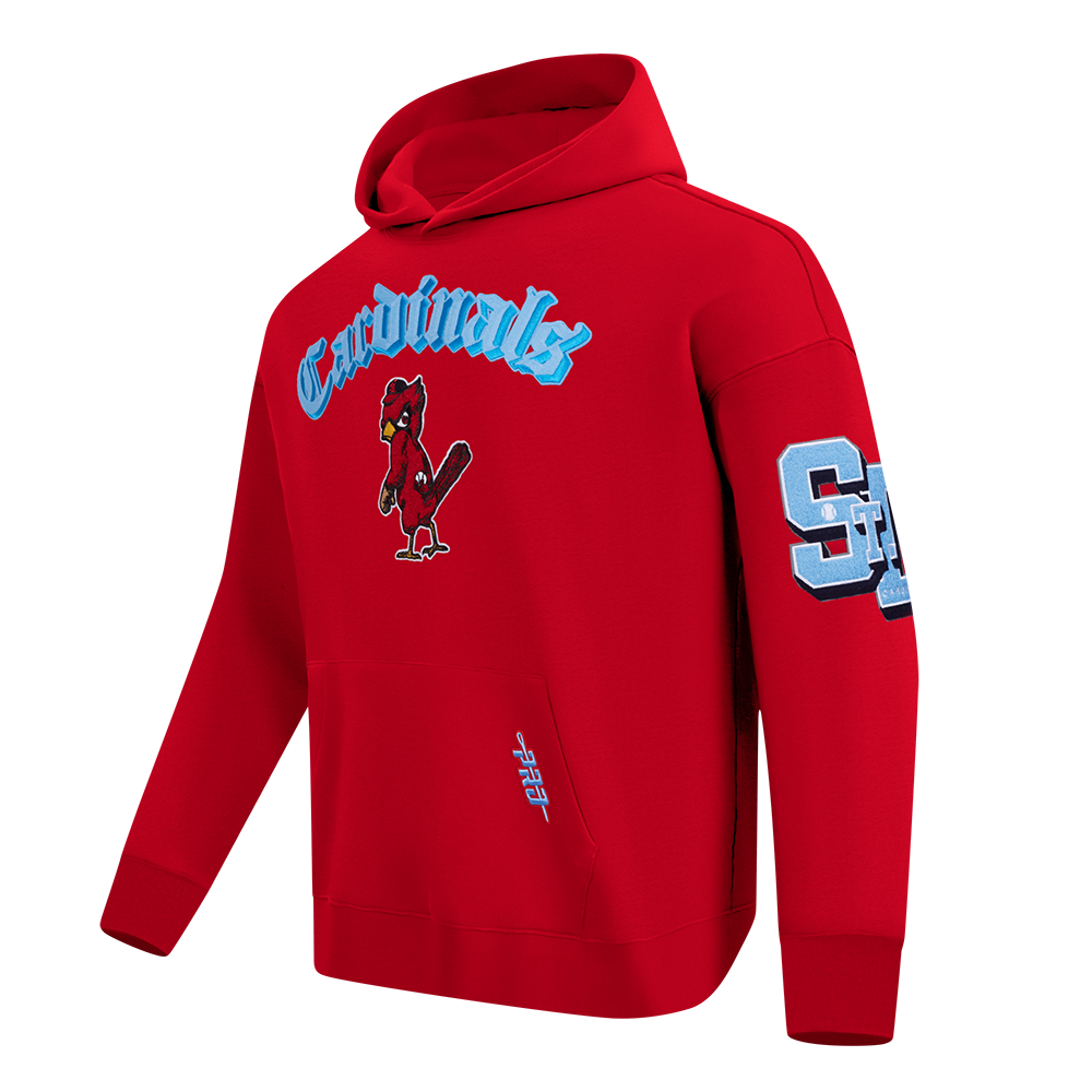 MLB ST. LOUIS CARDINALS BEST OF CHANDAIL À CAPUCHON EN MOLLETON À ÉPAULES TOMBANTES POUR HOMME (ROUGE)