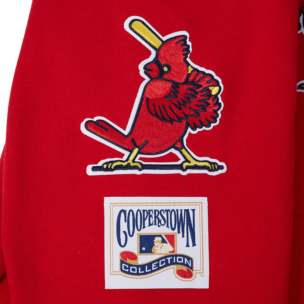 MLB ST. LOUIS CARDINALS BEST OF CHANDAIL À CAPUCHON EN MOLLETON À ÉPAULES TOMBANTES POUR HOMME (ROUGE)