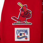 MLB ST. LOUIS CARDINALS BEST OF CHANDAIL À CAPUCHON EN MOLLETON À ÉPAULES TOMBANTES POUR HOMME (ROUGE)