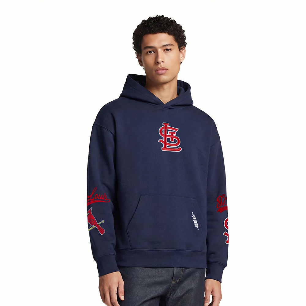 MLB ST. LOUIS CARDINALS LIVING LARGE CHANDAIL À CAPUCHON POUR HOMME (MARINE MINUIT)