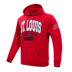 MLB ST. LOUIS CARDINALS CITY ARCH CHANDAIL À CAPUCHON EN MOLLETON POUR HOMME (ROUGE)