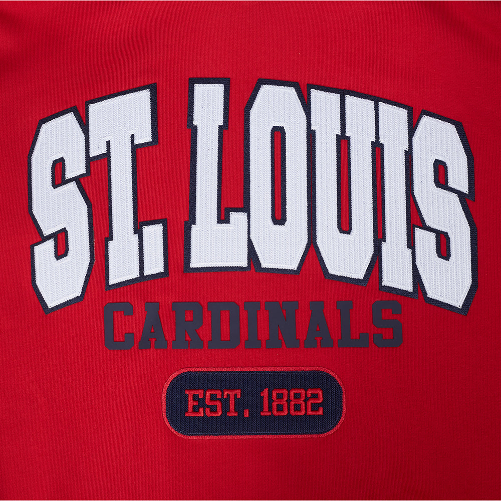 MLB ST. LOUIS CARDINALS CITY ARCH CHANDAIL À CAPUCHON EN MOLLETON POUR HOMME (ROUGE)