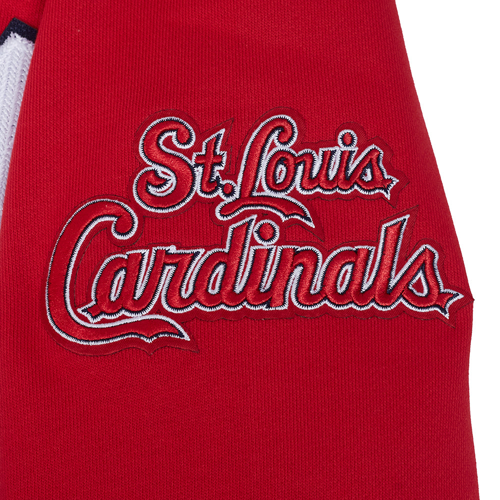 MLB ST. LOUIS CARDINALS CITY ARCH CHANDAIL À CAPUCHON EN MOLLETON POUR HOMME (ROUGE)