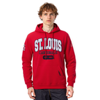 MLB ST. LOUIS CARDINALS CITY ARCH CHANDAIL À CAPUCHON EN MOLLETON POUR HOMME (ROUGE)