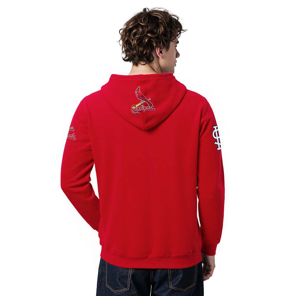 MLB ST. LOUIS CARDINALS CITY ARCH CHANDAIL À CAPUCHON EN MOLLETON POUR HOMME (ROUGE)
