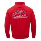 MLB ST. LOUIS CARDINALS CITY ARCH HAUT EN MOLLETON À GLISSIÈRE AU QUART POUR HOMME (ROUGE)