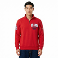 MLB ST. LOUIS CARDINALS CITY ARCH HAUT EN MOLLETON À GLISSIÈRE AU QUART POUR HOMME (ROUGE)