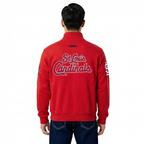 MLB ST. LOUIS CARDINALS CITY ARCH HAUT EN MOLLETON À GLISSIÈRE AU QUART POUR HOMME (ROUGE)