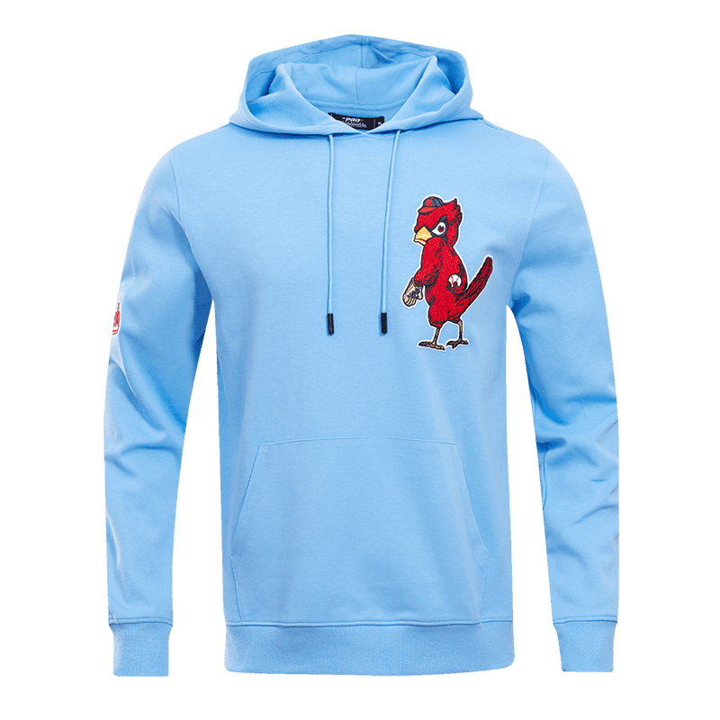 MLB ST. LOUIS CARDINALS CLASSIC CHENILLE MEN'S PULLOVER HOODIE (UNIVERSITY BLUE)