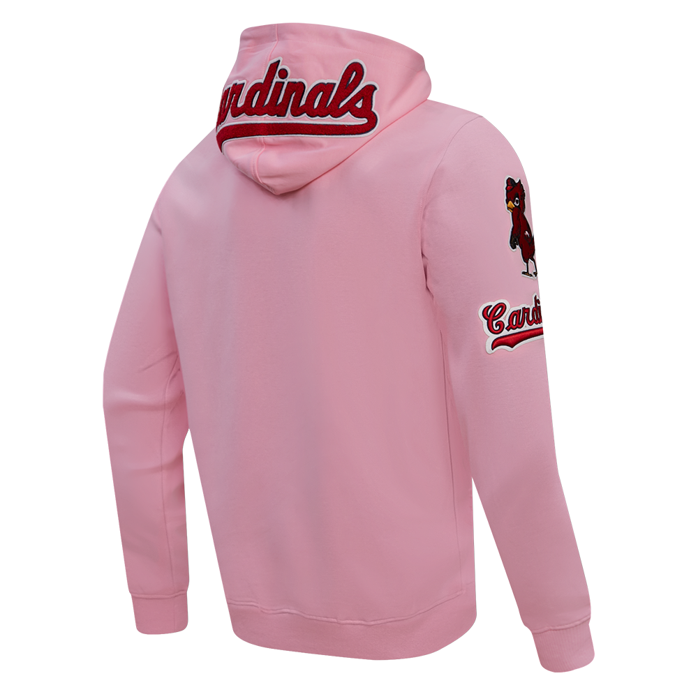 MLB ST. LOUIS CARDINALS CLASSIC CHENILLE CHANDAIL À CAPUCHON À GLISSIÈRE POUR HOMME (ROSE)