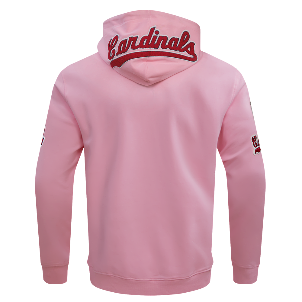 MLB ST. LOUIS CARDINALS CLASSIC CHENILLE CHANDAIL À CAPUCHON À GLISSIÈRE POUR HOMME (ROSE)