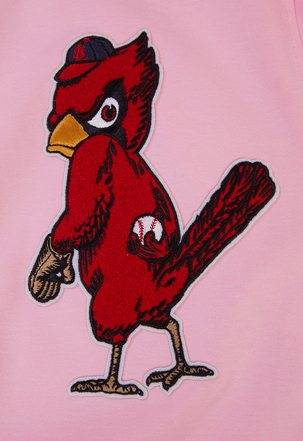 MLB ST. LOUIS CARDINALS CLASSIC CHENILLE CHANDAIL À CAPUCHON À GLISSIÈRE POUR HOMME (ROSE)