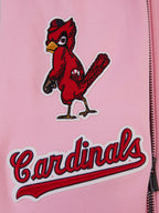 MLB ST. LOUIS CARDINALS CLASSIC CHENILLE CHANDAIL À CAPUCHON À GLISSIÈRE POUR HOMME (ROSE)