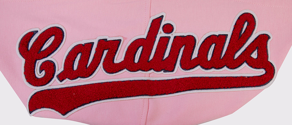 MLB ST. LOUIS CARDINALS CLASSIC CHENILLE CHANDAIL À CAPUCHON À GLISSIÈRE POUR HOMME (ROSE)