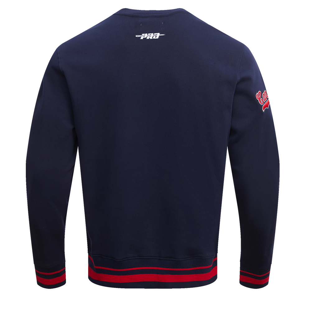 MLB ST. LOUIS CARDINALS MASH UP CHANDAIL À COL ROND EN MOLLETON CÔTELÉ RÉTRO POUR HOMME (MARINE MINUIT/ROUGE/MARINE MINUIT)