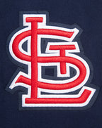 MLB ST. LOUIS CARDINALS MASH UP CHANDAIL À COL ROND EN MOLLETON CÔTELÉ RÉTRO POUR HOMME (MARINE MINUIT/ROUGE/MARINE MINUIT)