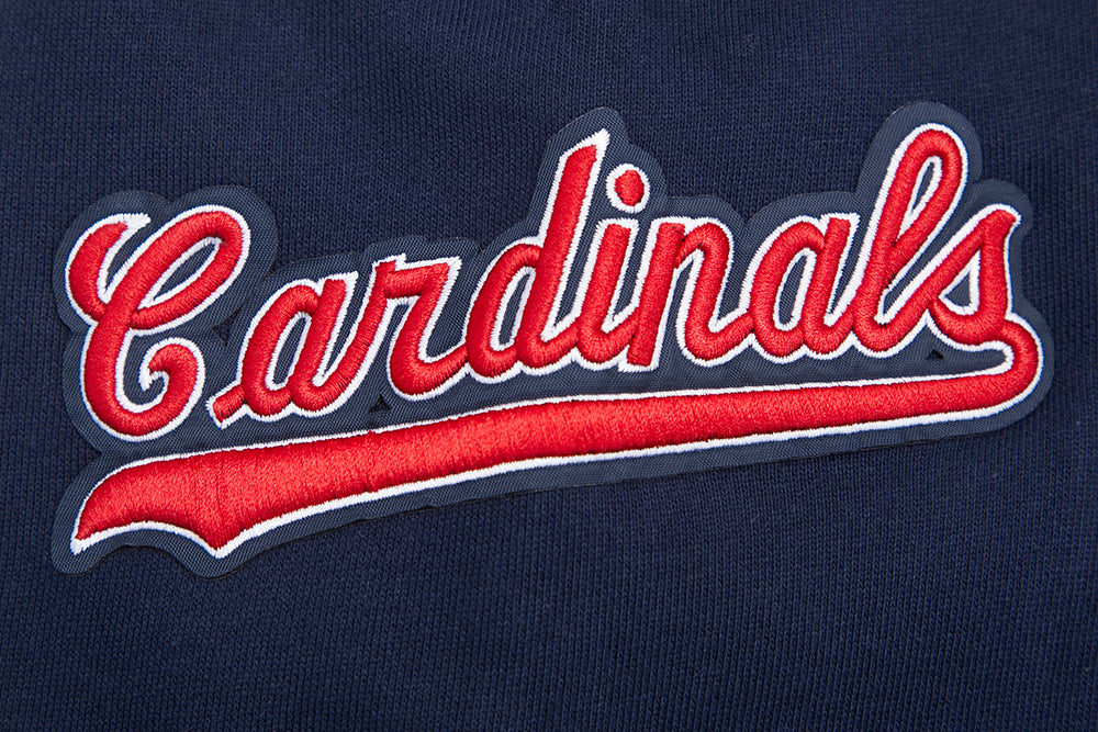 MLB ST. LOUIS CARDINALS MASH UP CHANDAIL À COL ROND EN MOLLETON CÔTELÉ RÉTRO POUR HOMME (MARINE MINUIT/ROUGE/MARINE MINUIT)
