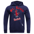 MLB ST. LOUIS CARDINALS OLD ENGLISH CHANDAIL À CAPUCHON EN MOLLETON POUR HOMME (MARINE MINUIT)
