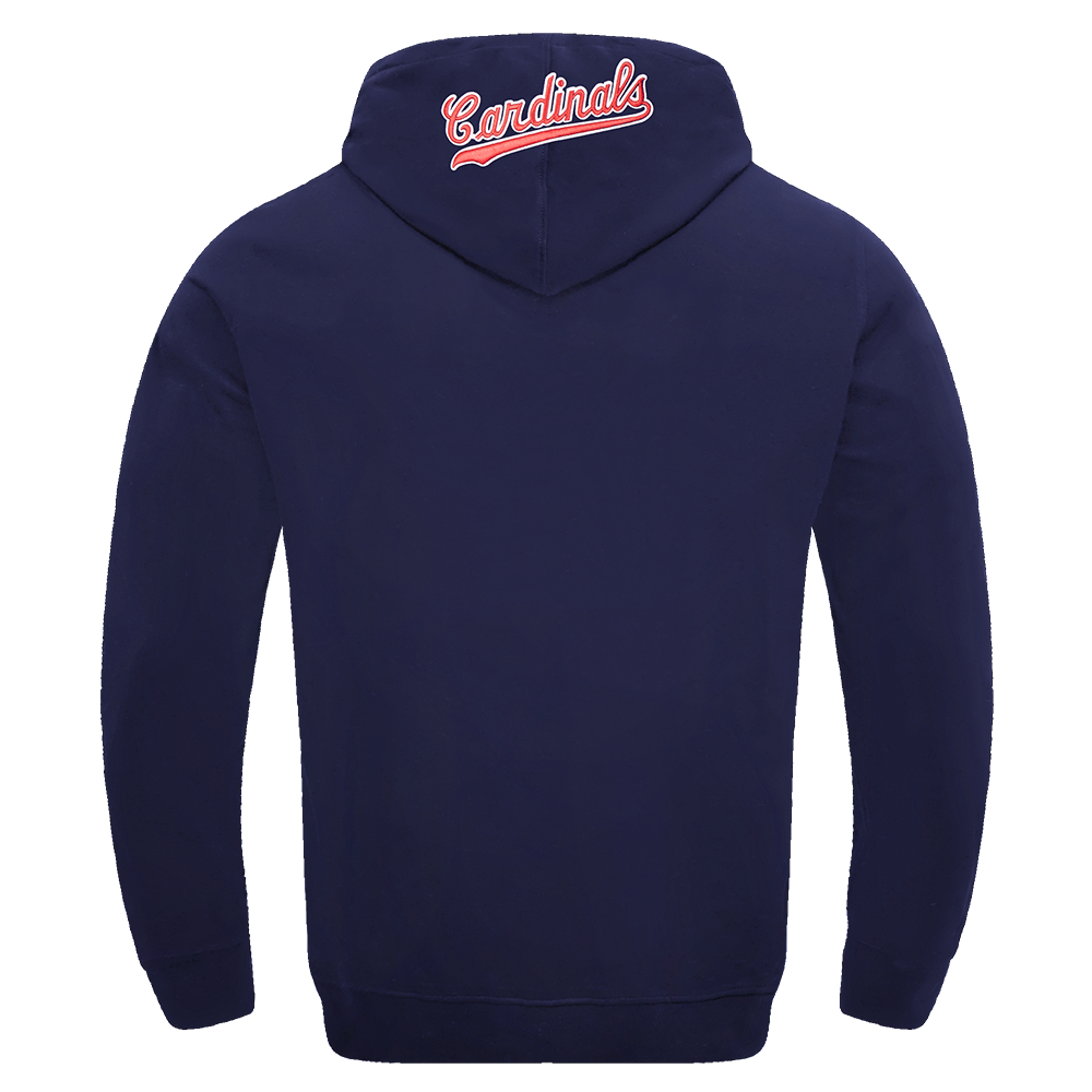 MLB ST. LOUIS CARDINALS OLD ENGLISH CHANDAIL À CAPUCHON EN MOLLETON POUR HOMME (MARINE MINUIT)