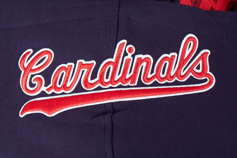 MLB ST. LOUIS CARDINALS OLD ENGLISH CHANDAIL À CAPUCHON EN MOLLETON POUR HOMME (MARINE MINUIT)