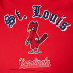 MLB ST. LOUIS CARDINALS OLD ENGLISH CHANDAIL À CAPUCHON POUR HOMME (ROUGE)
