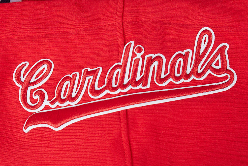 MLB ST. LOUIS CARDINALS OLD ENGLISH CHANDAIL À CAPUCHON POUR HOMME (ROUGE)