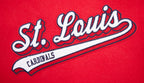 MLB ST. LOUIS CARDINALS SCRIPT TAIL MEN'S VARSITY JACKET (RED/WHITE/MIDNIGHT NAVY)