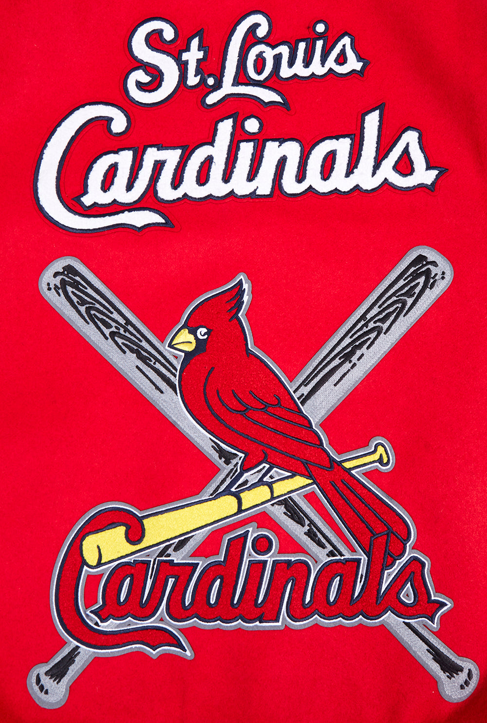MLB ST. LOUIS CARDINALS MASH UP BLOUSON COLLÉGIAL EN LAINE À BORDS CÔTELÉS POUR HOMME (ROUGE/BLANC/MARINE MINUIT)