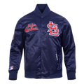 MLB ST. LOUIS CARDINALS SOUVENIR BLOUSON EN SATIN POUR HOMME (MARINE)