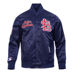 MLB ST. LOUIS CARDINALS SOUVENIR BLOUSON EN SATIN POUR HOMME (MARINE)