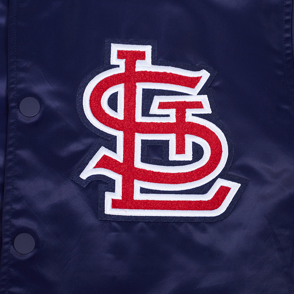 MLB ST. LOUIS CARDINALS SOUVENIR BLOUSON EN SATIN POUR HOMME (MARINE)