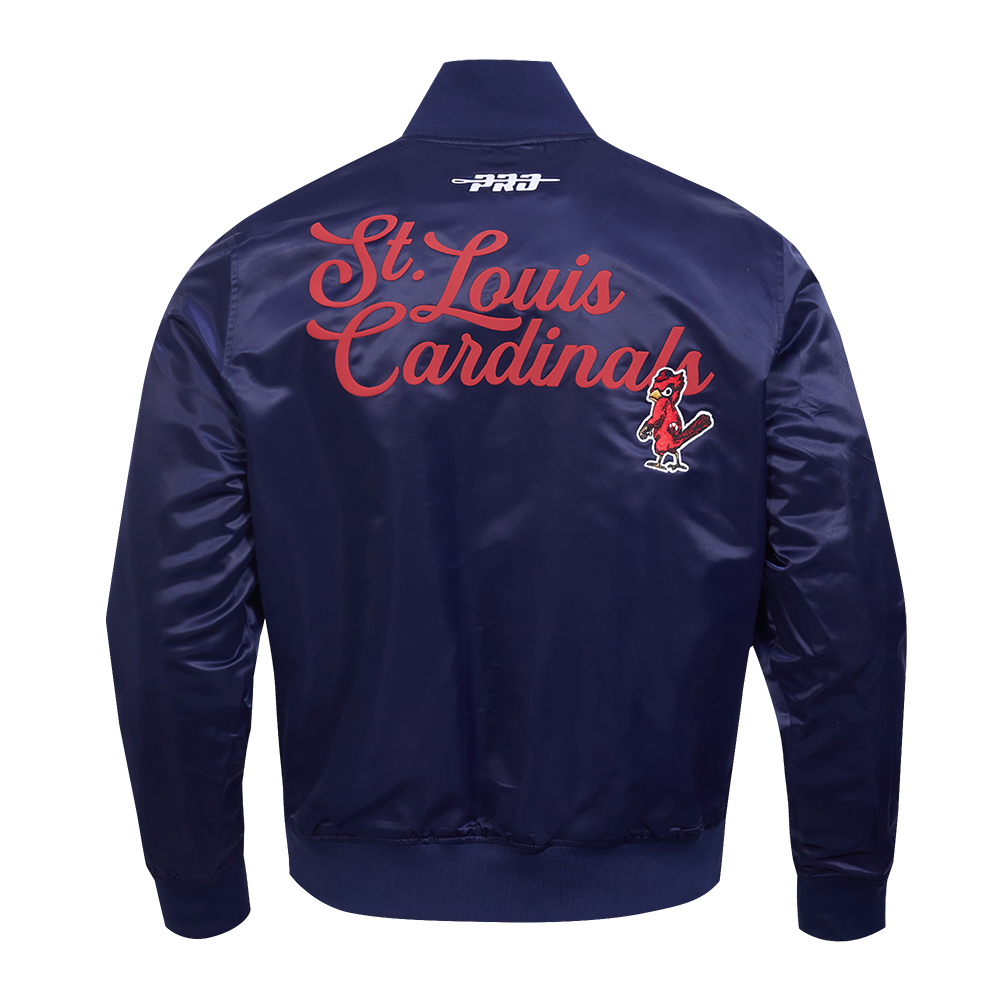 MLB ST. LOUIS CARDINALS SOUVENIR BLOUSON EN SATIN POUR HOMME (MARINE)