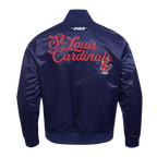 MLB ST. LOUIS CARDINALS SOUVENIR BLOUSON EN SATIN POUR HOMME (MARINE)