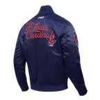 MLB ST. LOUIS CARDINALS SOUVENIR BLOUSON EN SATIN POUR HOMME (MARINE)