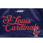 MLB ST. LOUIS CARDINALS SOUVENIR BLOUSON EN SATIN POUR HOMME (MARINE)