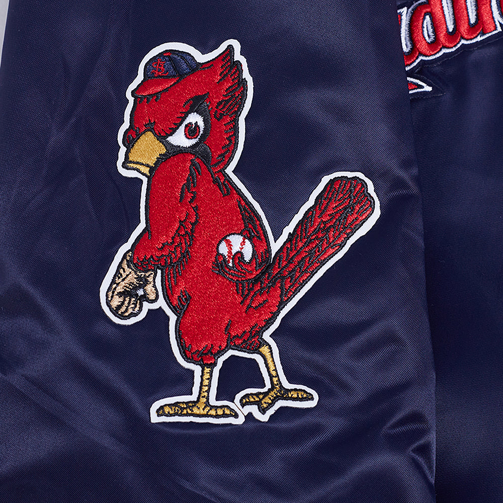 MLB ST. LOUIS CARDINALS SOUVENIR BLOUSON EN SATIN POUR HOMME (MARINE)