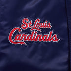 MLB ST. LOUIS CARDINALS SOUVENIR BLOUSON EN SATIN POUR HOMME (MARINE)