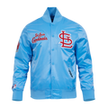 MLB ST. LOUIS CARDINALS SOUVENIR MEN'S SATIN JACKET (UNIVERSITY BLUE)