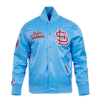 MLB ST. LOUIS CARDINALS SOUVENIR MEN'S SATIN JACKET (UNIVERSITY BLUE)