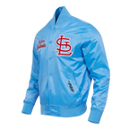 MLB ST. LOUIS CARDINALS SOUVENIR MEN'S SATIN JACKET (UNIVERSITY BLUE)