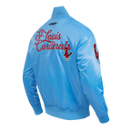 MLB ST. LOUIS CARDINALS SOUVENIR MEN'S SATIN JACKET (UNIVERSITY BLUE)
