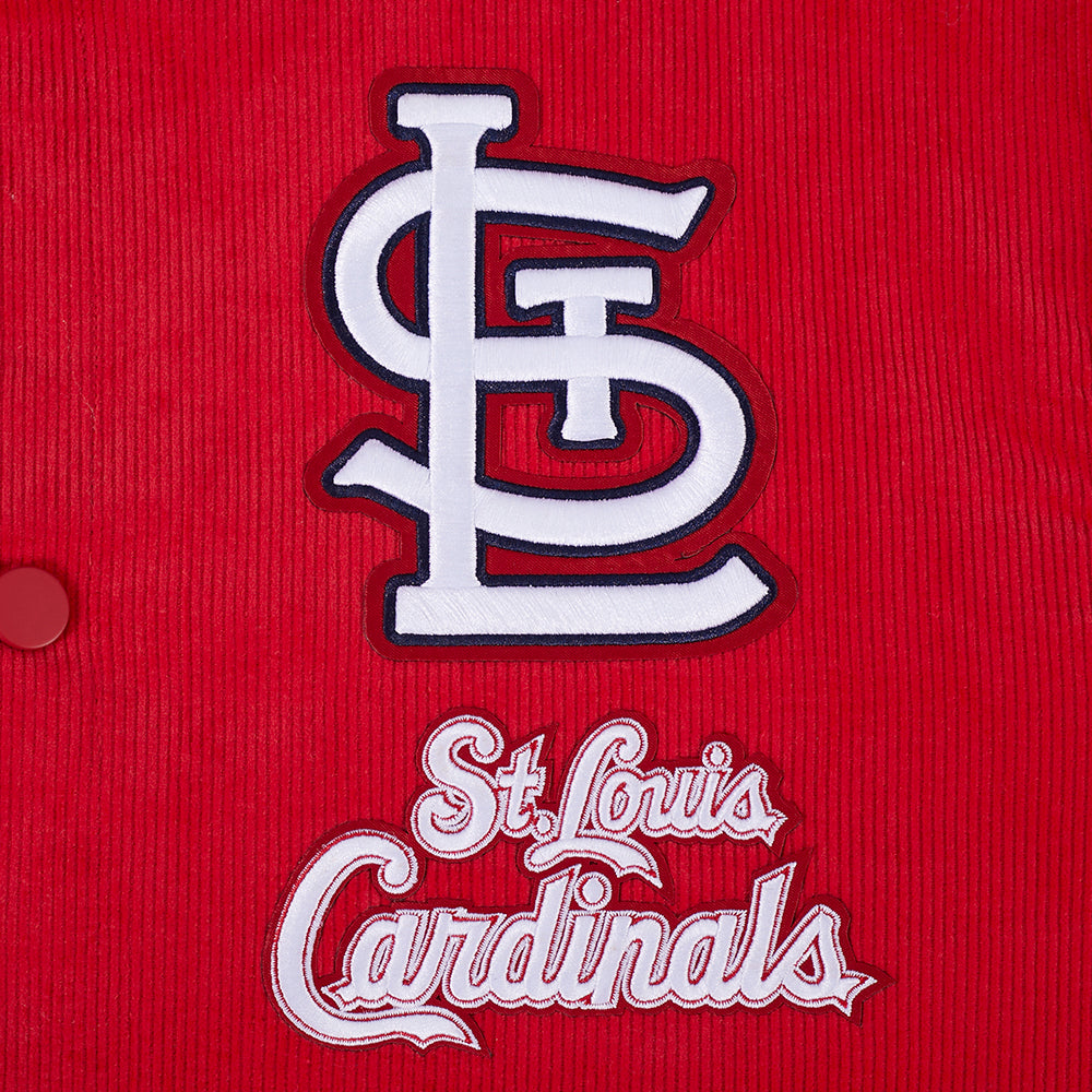 MLB ST. LOUIS CARDINALS CLASSIC CORDUROY MANTEAU POUR HOMME (ROUGE)