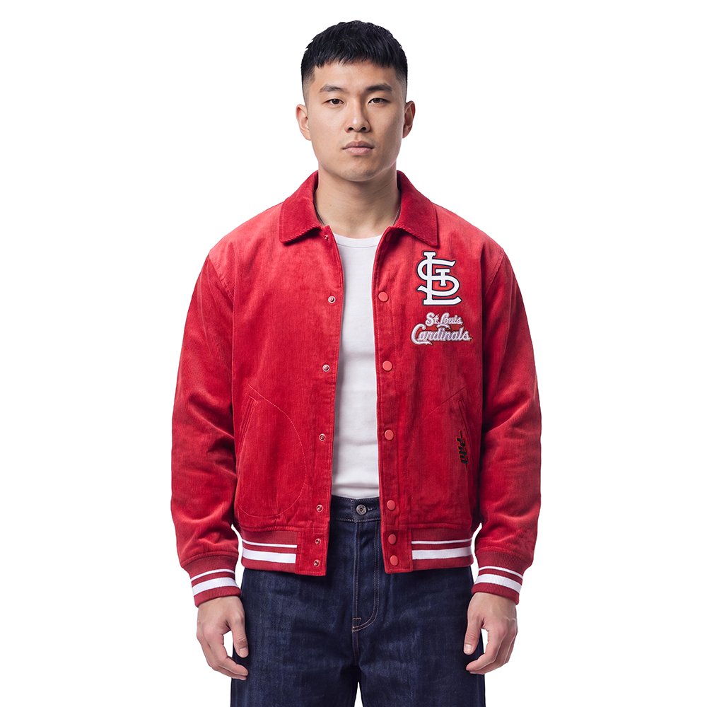 MLB ST. LOUIS CARDINALS CLASSIC CORDUROY MANTEAU POUR HOMME (ROUGE)