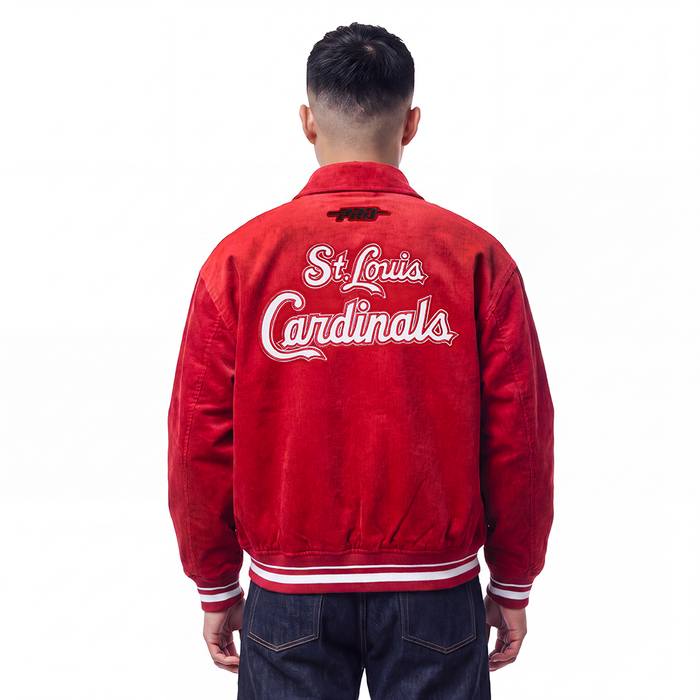 MLB ST. LOUIS CARDINALS CLASSIC CORDUROY MANTEAU POUR HOMME (ROUGE)