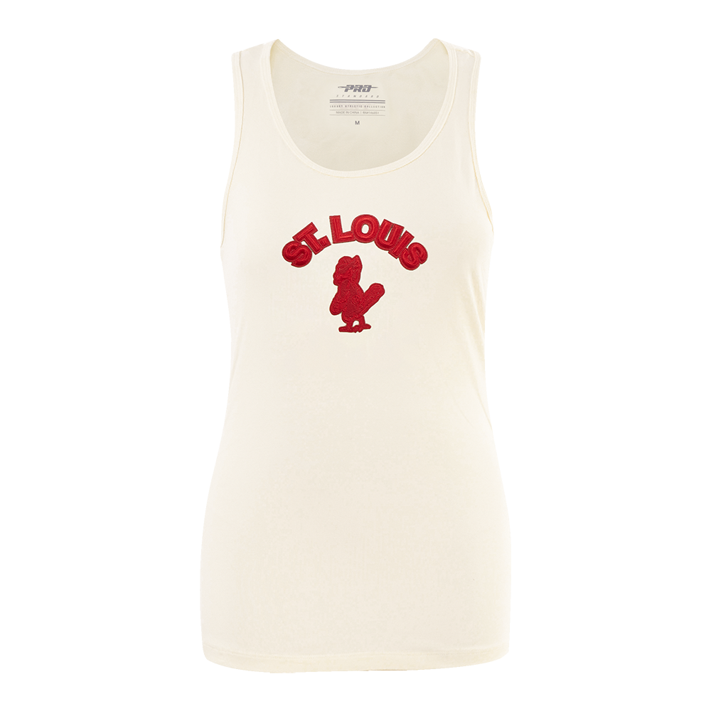 MLB ST. LOUIS CARDINALS TRIPLE TONAL RELAXED FIT WOMEN'S RACERBACK (EGGSHELL)