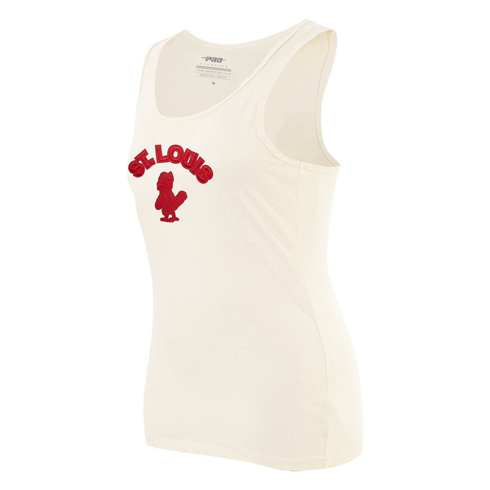 MLB ST. LOUIS CARDINALS TRIPLE TONAL RELAXED FIT WOMEN'S RACERBACK (EGGSHELL)