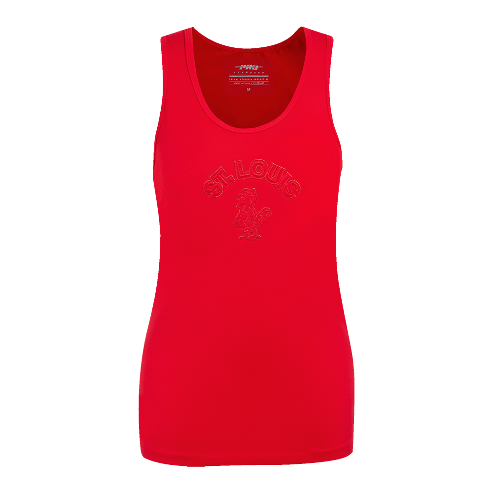 MLB ST. LOUIS CARDINALS TRIPLE TONAL CAMISOLE DOS NAGEUR À COUPE DÉCONTRACTÉE POUR FEMME (ROUGE)