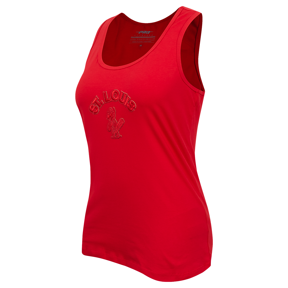 MLB ST. LOUIS CARDINALS TRIPLE TONAL CAMISOLE DOS NAGEUR À COUPE DÉCONTRACTÉE POUR FEMME (ROUGE)