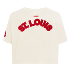 MLB ST. LOUIS CARDINALS TRIPLE TONAL SINGLE JERSEY BOXY WOMEN'S TEE (EGGSHELL)