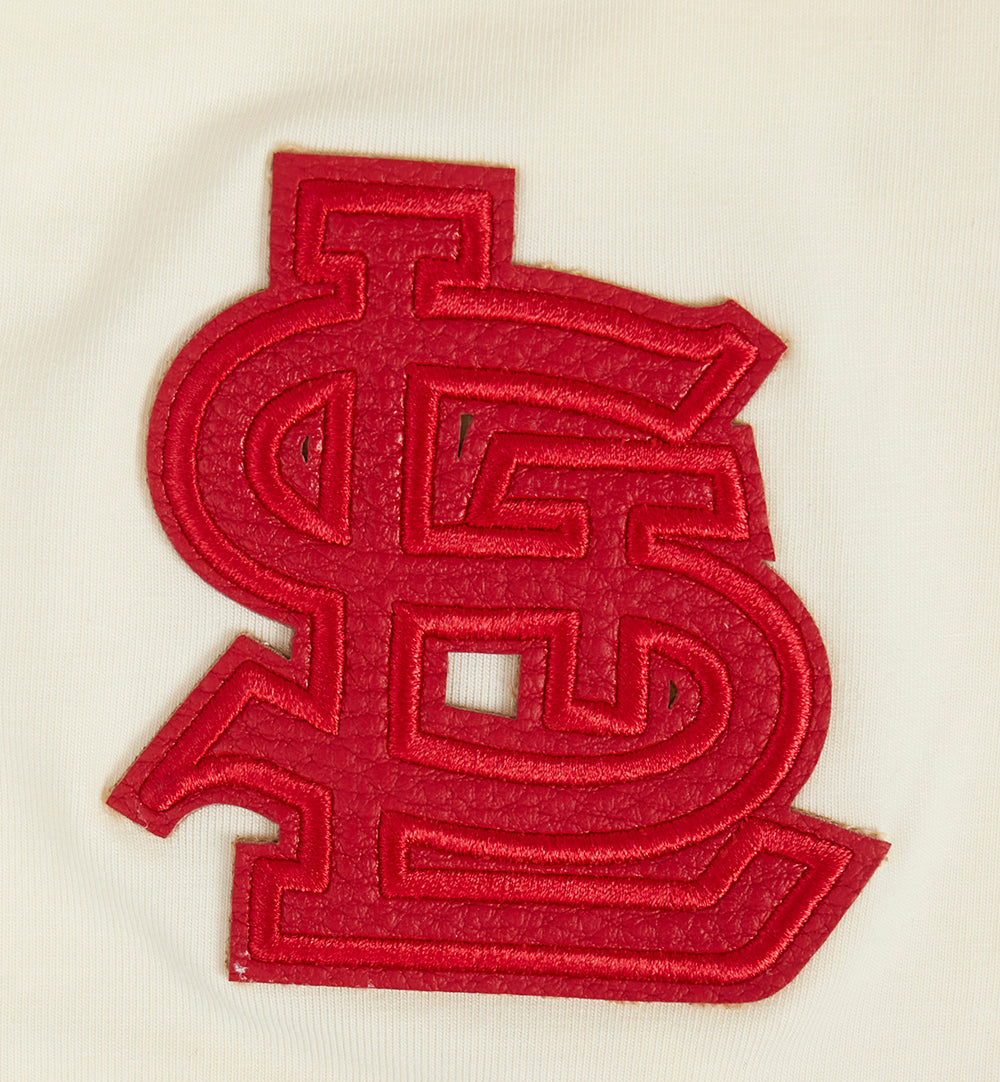 MLB ST. LOUIS CARDINALS TRIPLE TONAL SINGLE JERSEY BOXY WOMEN'S TEE (EGGSHELL)